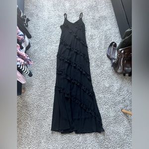 Ruffle/Tassled Women’s Elegant Maxi Dress